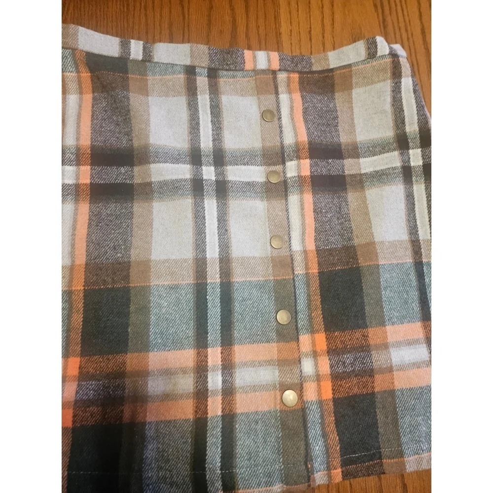 Nagoo Woman's Plaid Faux Suede Bodycon Mini Skirt